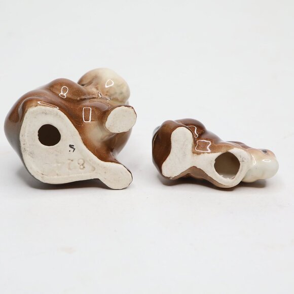 Vintage Beswick England Brown Rabbit Bunny Figurine Pair - Wildlife Collection - Picture 3 of 8